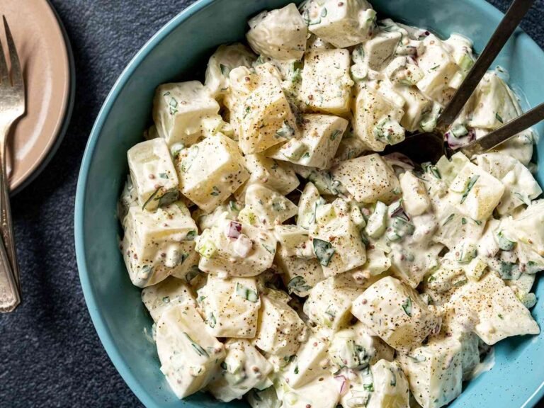 Learn the smart techniques that make this classic potato salad stand out from the rest, with tender potatoes and a creamy, tangy dressing in every bite.