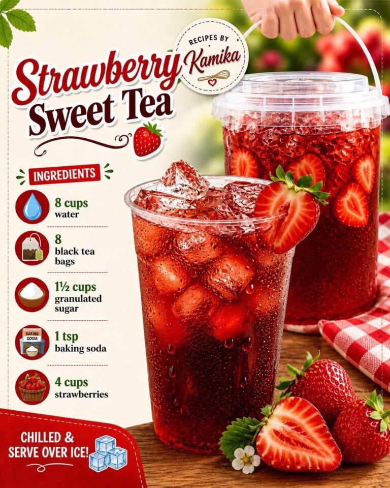 Refreshing Southern style STRAWBERRY SWEET TEA!