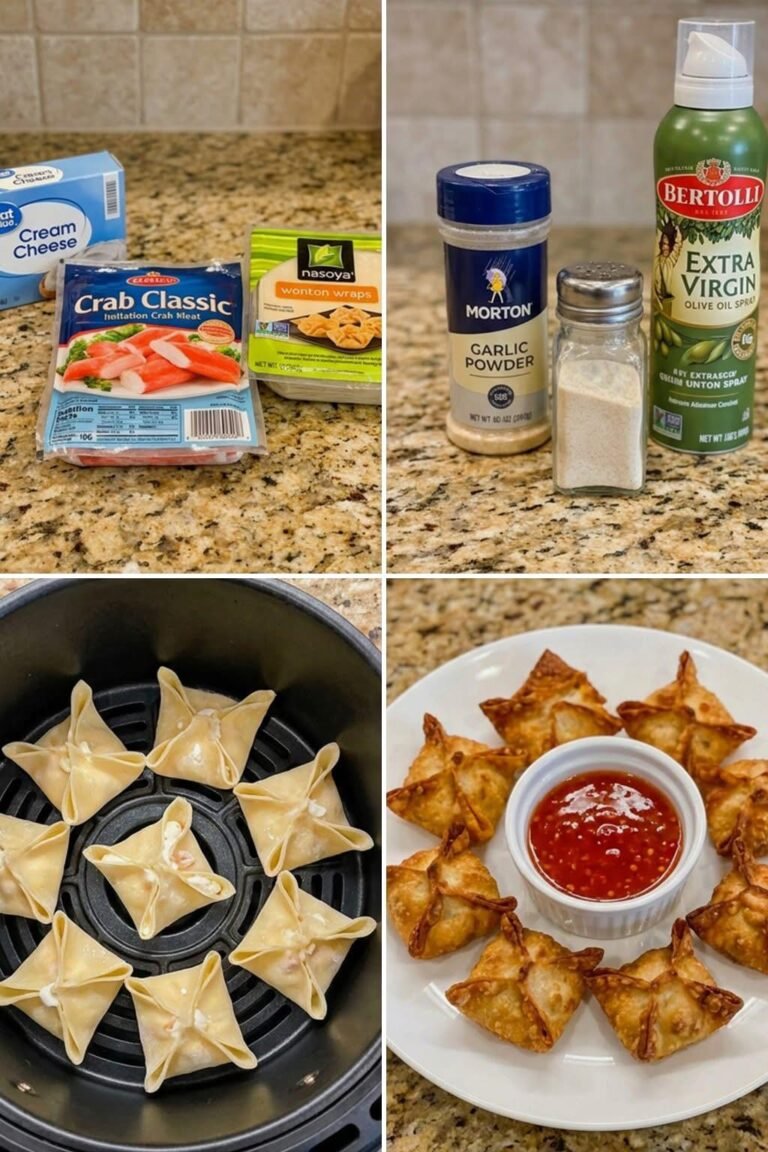 Crispy Air Fryer Crab Rangoon 