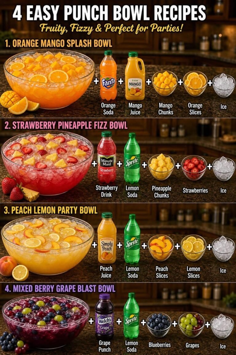 Punch Bowl Recipes 4 Ways 