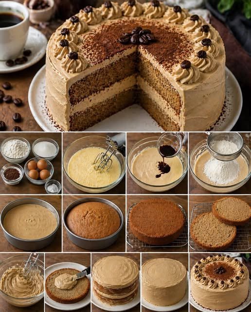 DELICIOUS COFFEE CREAM CAKE.