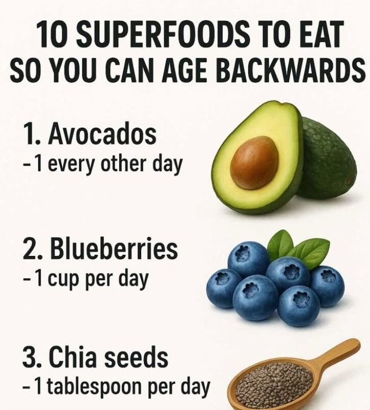 10 superfoods to eat so you can age backwards