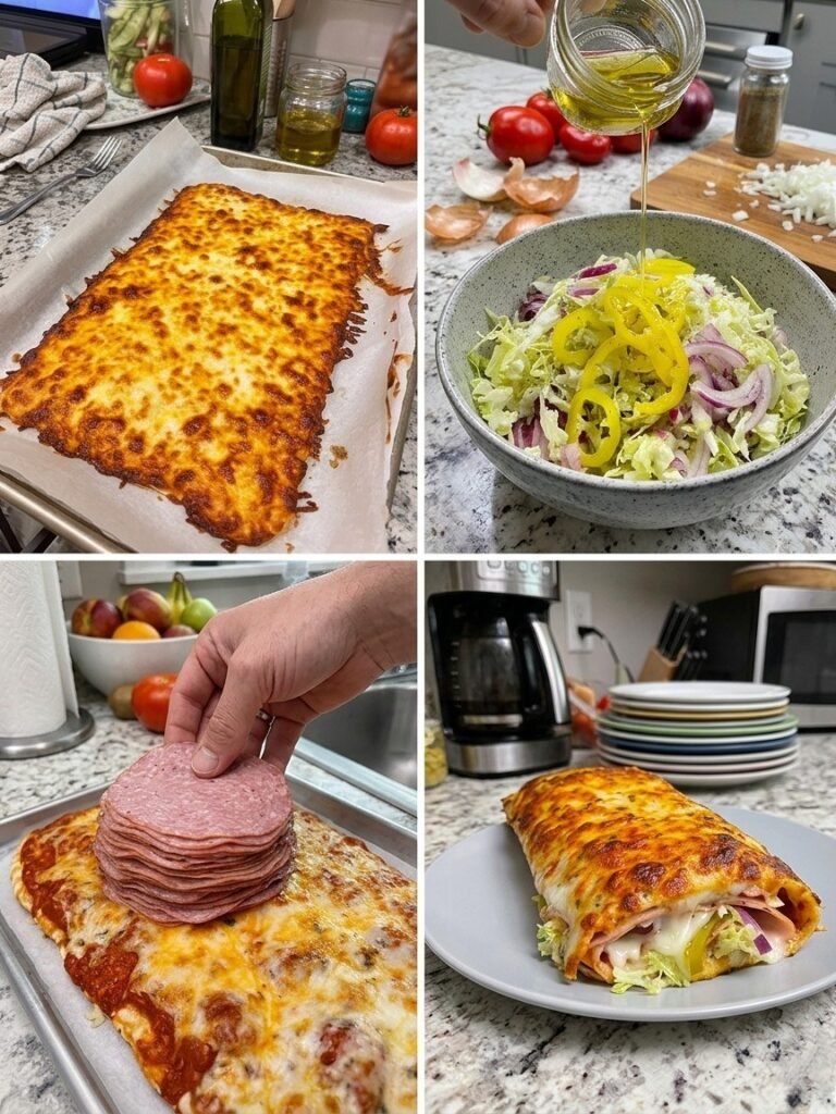 Keto Italian Grinder Wrap Crunchy Creamy & High Protein