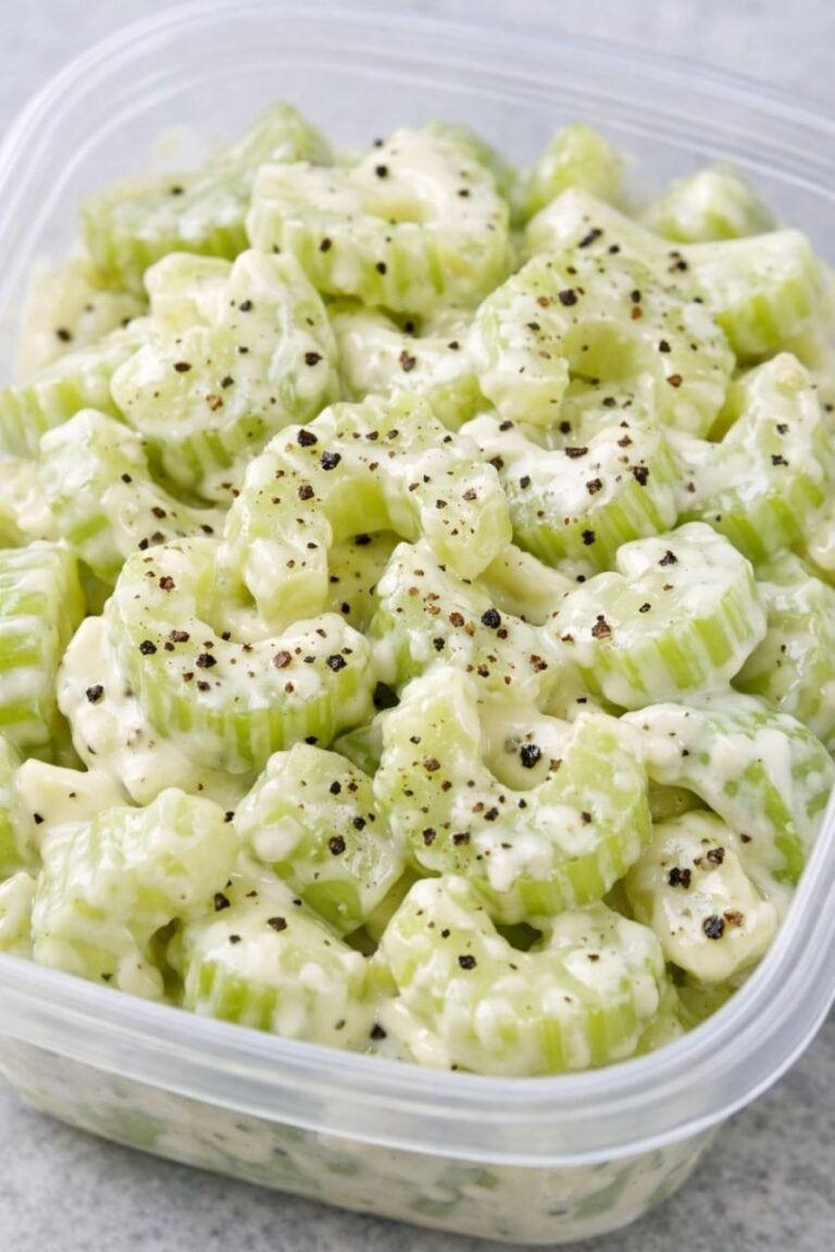 The Ultimate Creamy Lemon & Black Pepper Celery Salad