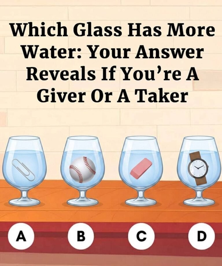 Which Glass Has More Water? Your Answer Reveals If You’re a Giver or a Taker