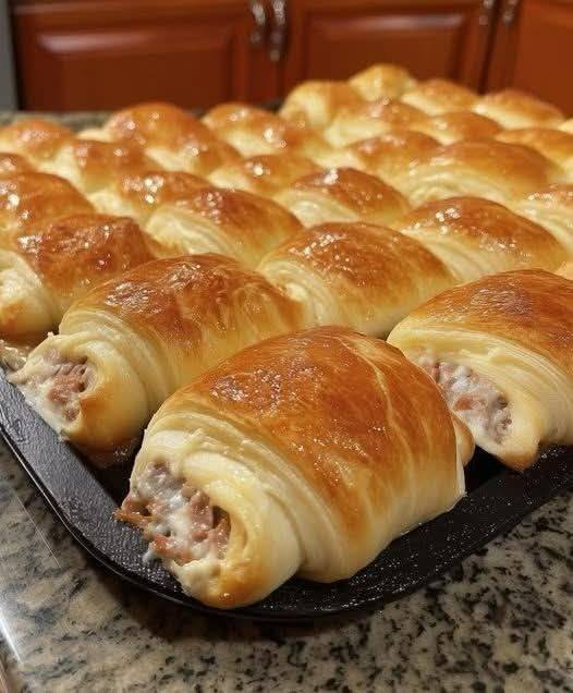 Golden Sausage & Cream Cheese Crescent Rolls
