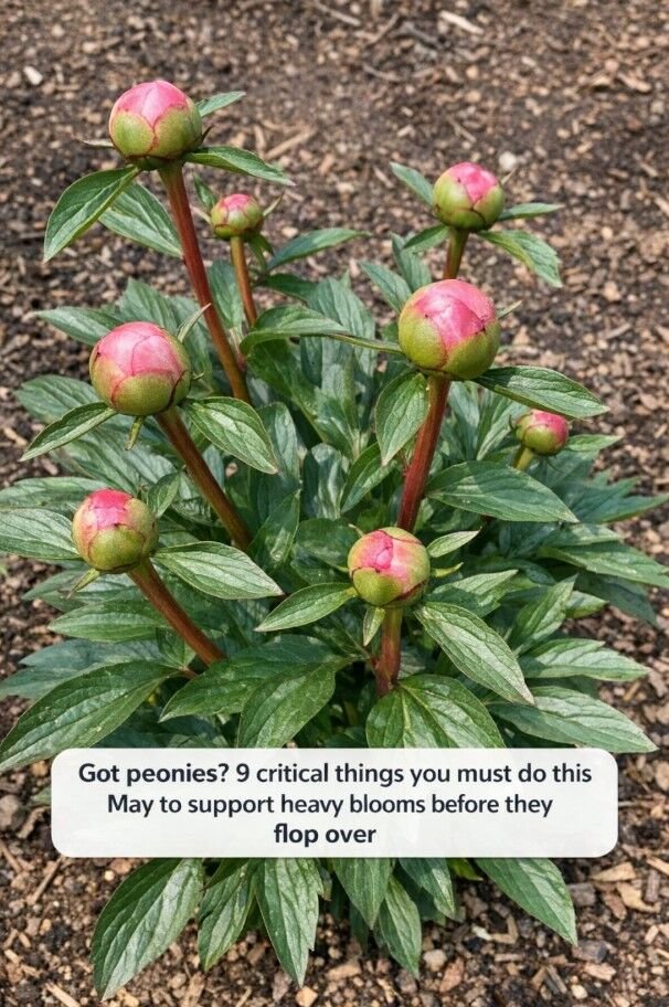 Got peonies? 9 critical things you must do this May to support heavy blooms before they flop over