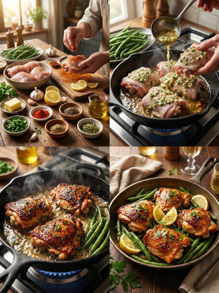 Lemon Garlic Butter Chicken & Green Beans
