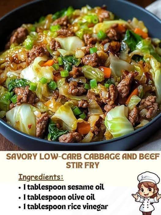 Savory Low-Carb Cabbage and Beef Stir Fry