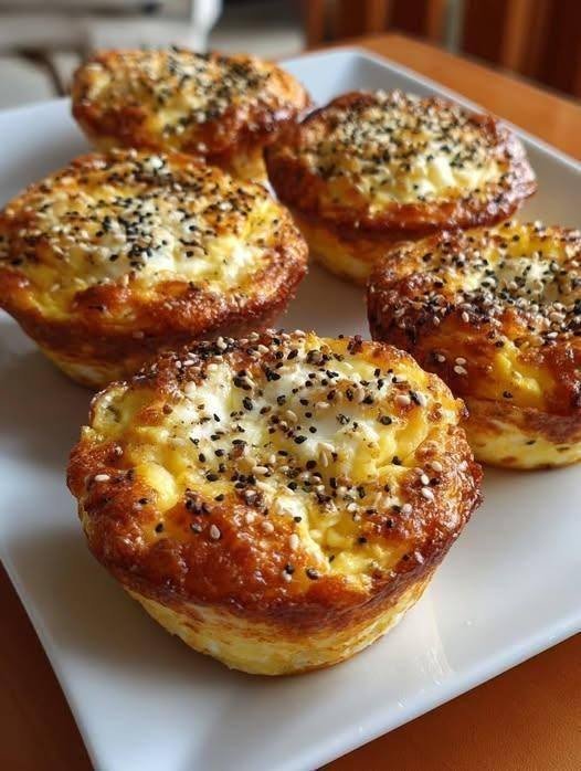 Everything Bagel Mini Egg & Cottage Cheese Cups  High Protein Low Carb Breakfast Hack