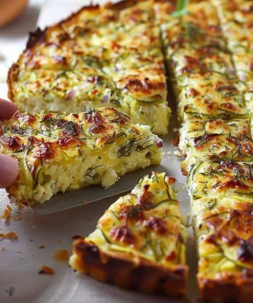 Greek Zucchini Pie High Protein Low Carb