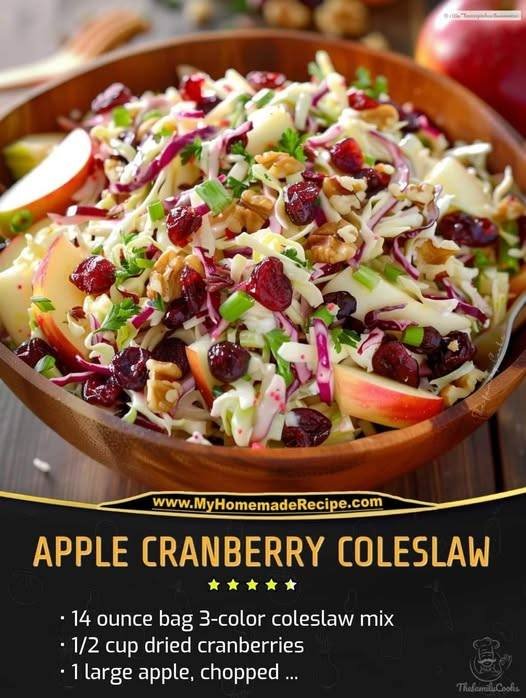 Apple Cranberry Coleslaw