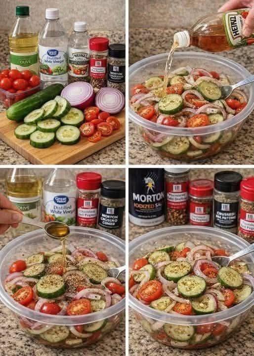 Old-Fashioned Cucumber, Tomato, and Onion Salad: A Taste of Summer Tradition