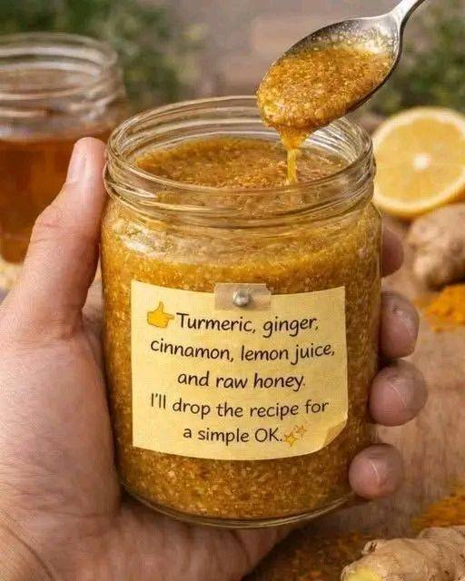 Turmeric, ginger cinnamon lemon juice and raw honey