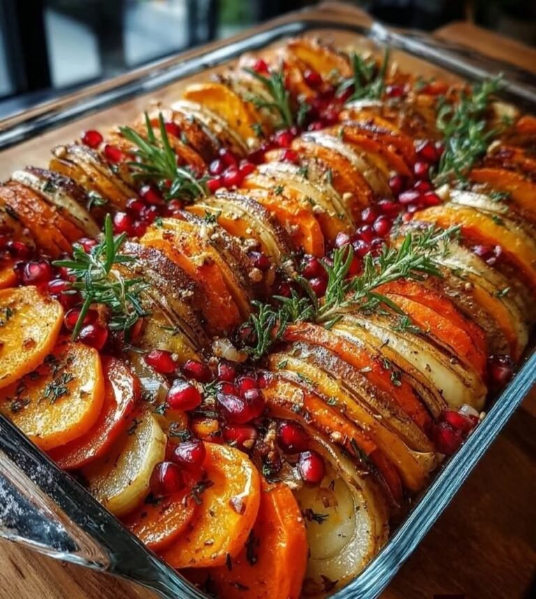  Layered Sweet Potato, Butternut Squash & Carrot Bake