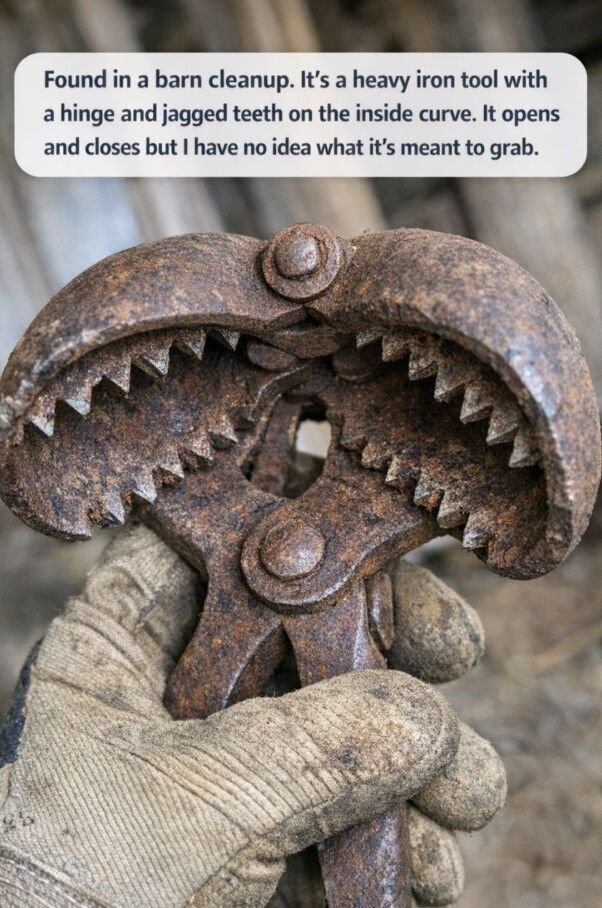 Found During a Barn Cleanup: This Heavy Iron Tool With Jagged Teeth Has a Fascinating Past