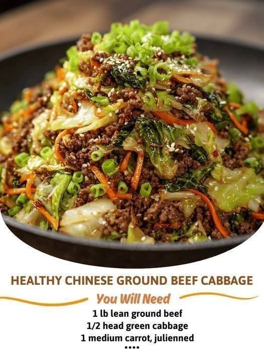 Healthy Chinese Ground Beef Cabbage