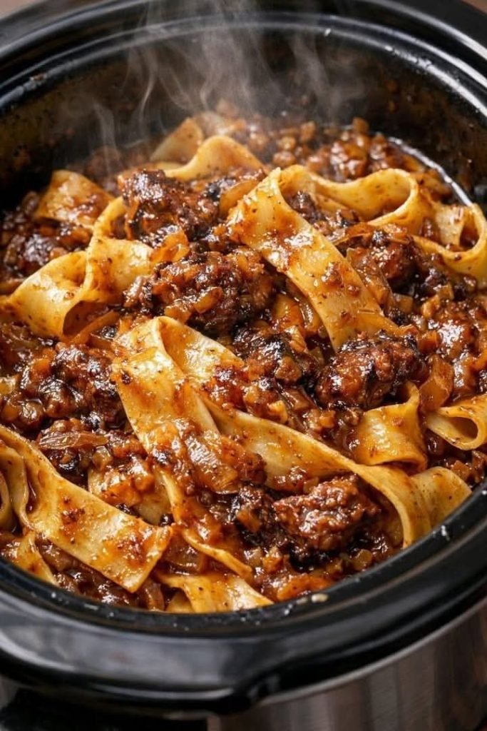  Slow Cooker Beef Ragu with Pappardelle