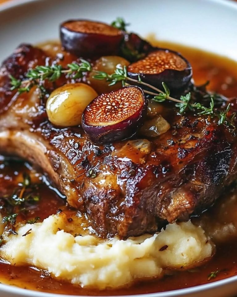  Rustic Fall-Apart Lamb Shanks in Honey-Balsamic Fig Reduction