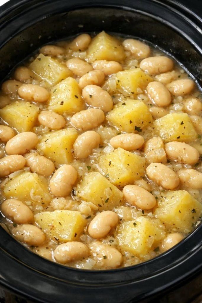Slow Cooker Potatoes and Butter Beans